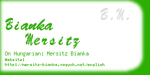 bianka mersitz business card